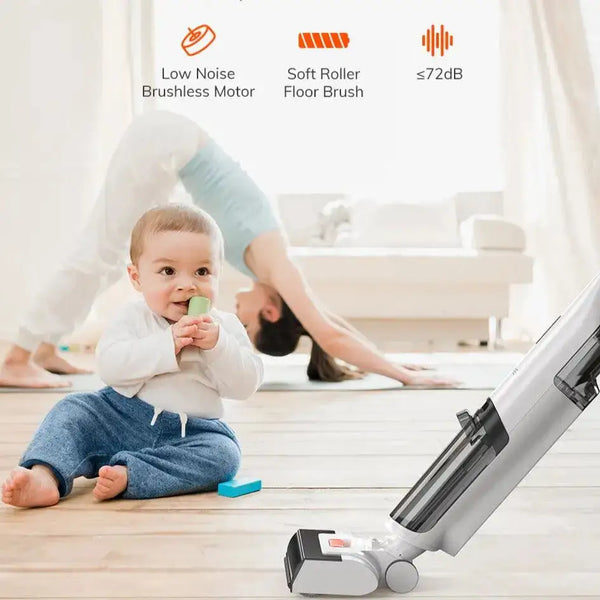 Aspirateur Balai Laveur Sans Fil ILIFE W90 Nettoyage Humide