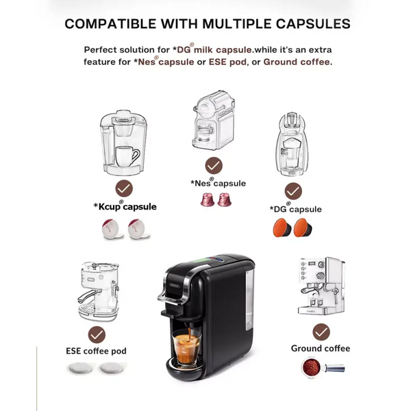 HiBREW H2B Machine à café Capsules Multiples 19 Bars