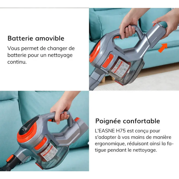 Nordvac H75 Aspirateur Balai Sans Fil a main Puissant Anti