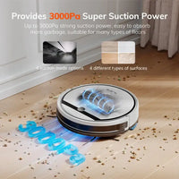 Robot Aspirateur Laveur V3s Pro Puissant 3000Pa WiFi